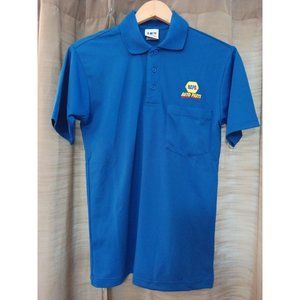 Women's NAPA Auto Parts Blue Henley Polo Work Shirt Size XSmall